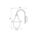 Ninfa - Lanterna in Polipropilene con braccio ad arco (400422)