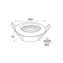 Elide - Faretto spot fisso- foro 60 -220V-GU10-IP20 (400571)