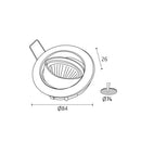 Danira - Faretto spot orientabile - foro 74 -220V - GU10 - IP20 (400572)