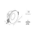 Fulvia - Faretto in gesso da incasso - 7W LED GU10 (400734)