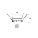 Paola - Faretto da incasso - foro 75 - GU10 (401010)