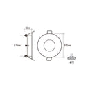 Ariel - Faretto da incasso - foro 72 - GU10 (401090)