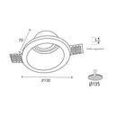 Tecla - Faretto in gesso da incasso - 7W LED GU10 (400722)