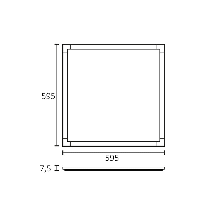 Giordana - Pannello LED 60x60cm - 40W - 5000 Lumen (400765)