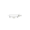 Piattina in Alluminio 12x2 mm – Lunghezza 2 Metri (400897)