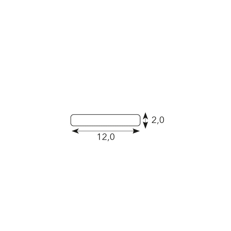 Piattina in Alluminio 12x2 mm – Lunghezza 2 Metri (400897)