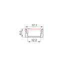 Kit Profilo in Alluminio 2m per Strisce LED con Diffusore Smerigliato, Tappi e Clips (400929)