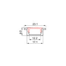 Kit Profilo in Alluminio 2mt per Strisce LED con Diffusore Smerigliato e Tappi (400930)