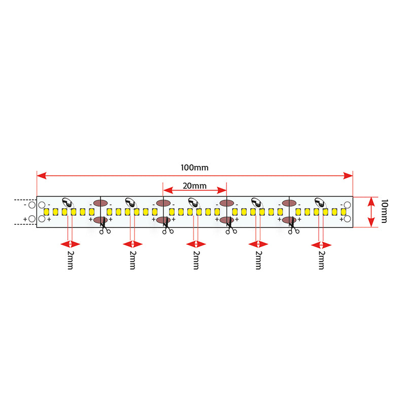 Striscia LED - SMD 2835 - IP20 - 14,5W/mt- 192Leds/mt - 2000 Lumen (400965)