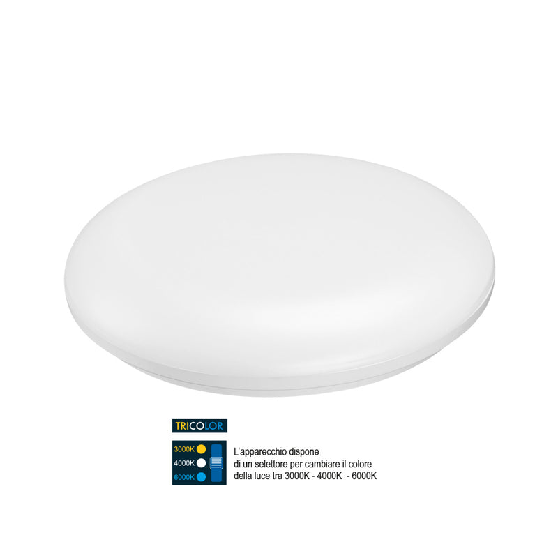 Zelda - Plafoniera a LED rotonda IP65 - 24W - 2400 Lumen (401039X)