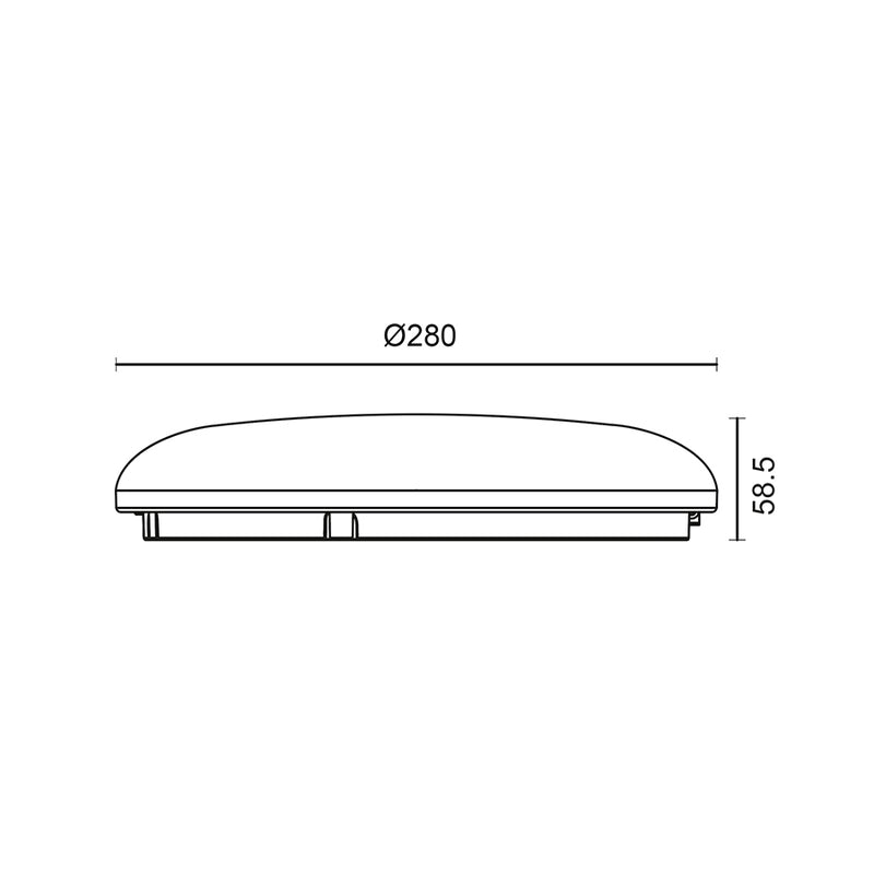 Zelda - Plafoniera a LED rotonda IP65 - 24W - 2400 Lumen (401039X)