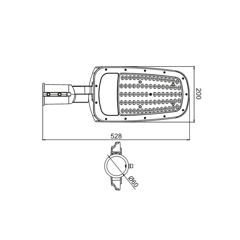 Agata - Armatura stradale a LED - 100W - 10000 Lumen (401056)