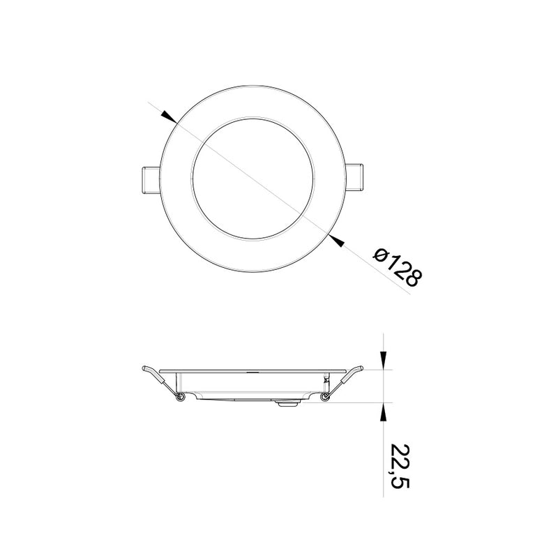 Vanessa - Pannello LED da incasso Ø12,8cm - 9W - 900 Lumen - Tricolor (401106X)