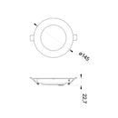 Vanessa - Pannello LED da incasso Ø14,5 cm - 12W - 1200 lm - Tricolor – Poliplast (401107X)