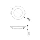 Vanessa - Pannello LED da incasso Ø17,0 cm - 18W - 1800 lm - Tricolor – Poliplast (401108X)