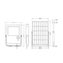 Giuliana - Proiettore Led ad energia solare - Tricolor - 60W (=600W) (401129X)
