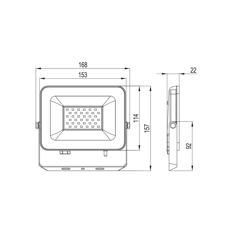Dafne - Proiettore a led IP65 - 30W - 2700 Lumen - Tricolor - (401135)