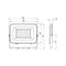 Dafne - Proiettore a led IP65 - 50W - 4600 Lumen - Tricolor - (401136)