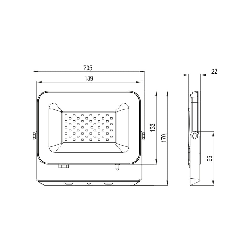 Dafne - Proiettore a led IP65 - 50W - 4600 Lumen - Tricolor - (401136)