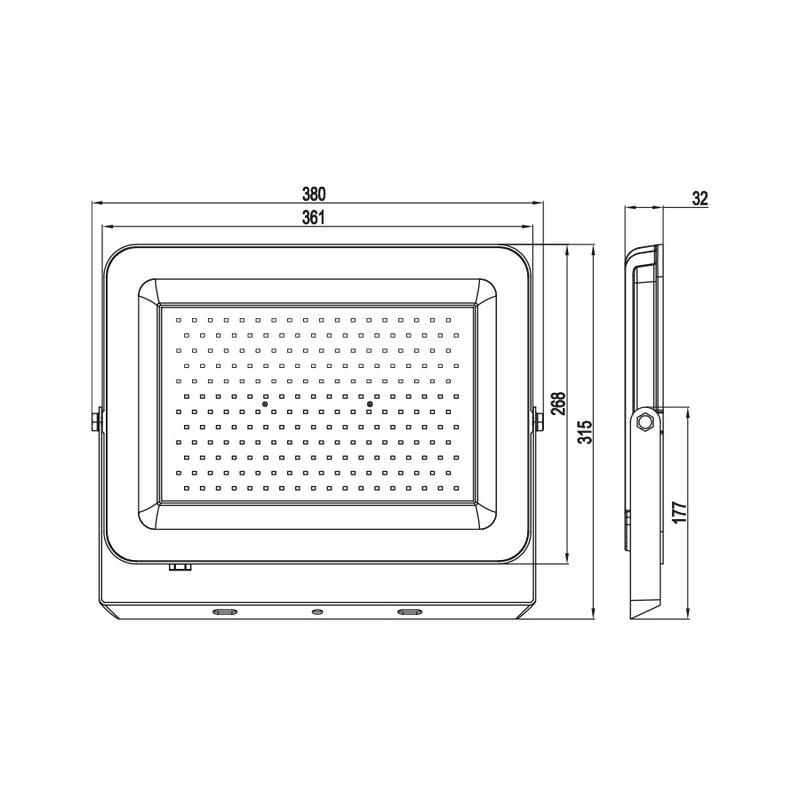 Dafne - Proiettore a led IP65 - 200W - 18100 Lumen - Tricolor - (401139)