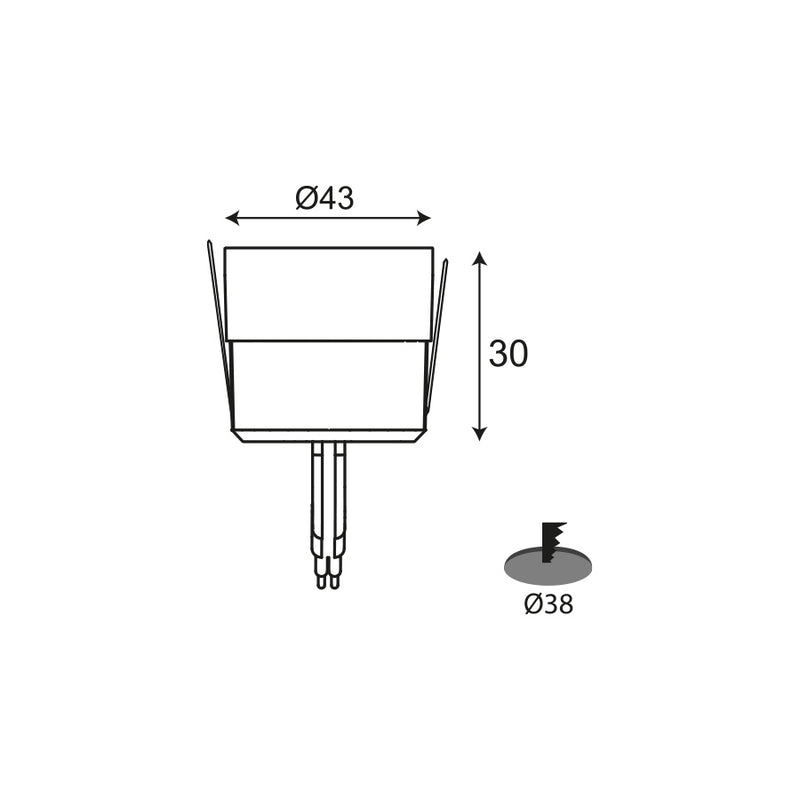 Priscilla - Incasso a led - 2W - 180 lumen (401148)