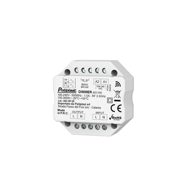 Ricevitore Dimmer Triac RF + Pulsante (401159)