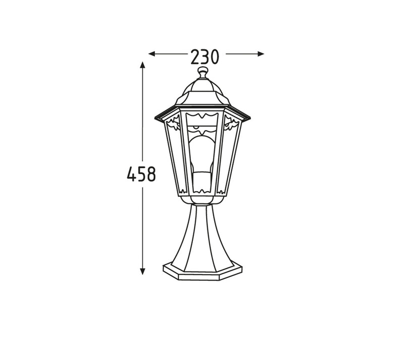 Serena - Lanterna esagonale con base di appoggio (400440)