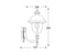 Cinzia - Lanterna con cappello ramato con braccio a sostegno (400475)