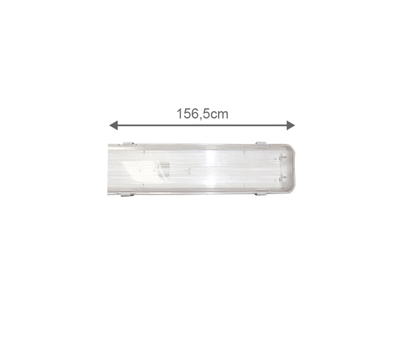 Ofelia - plafoniera stagna IP65 per 2 tubi LED da 150 cm (400755-58-2LED)